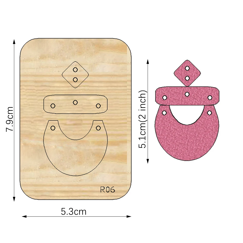 

Earrings R06 Wooden Cutting Dies, Scrapbook， Suitable for Market Universal Cutting Machine