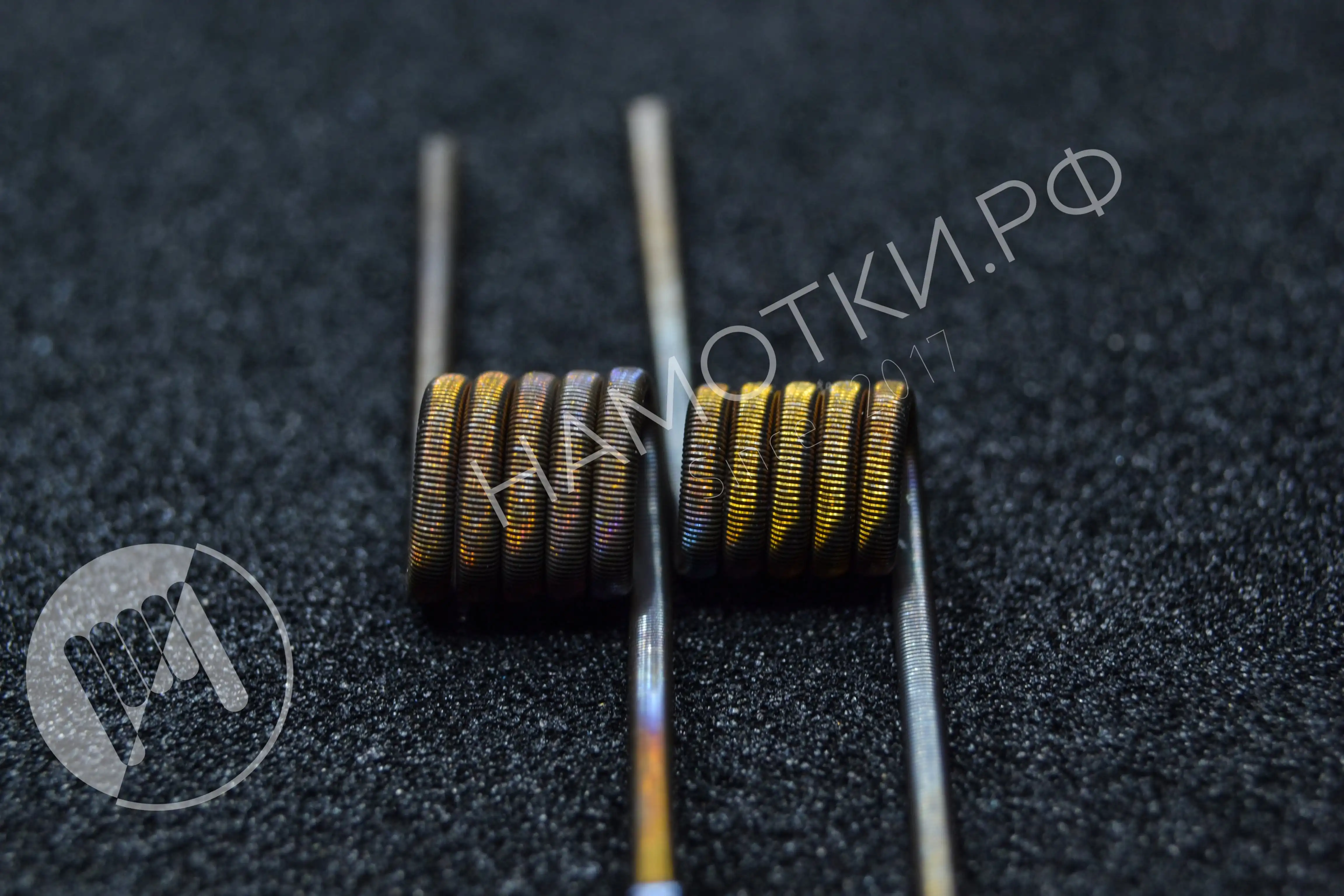 Fused Clapton MTL Спирали фьюзды 2х0 3Ka+0 1NiCr D-2 5/3мм 5 витков намотка ручной работы для МТЛ и