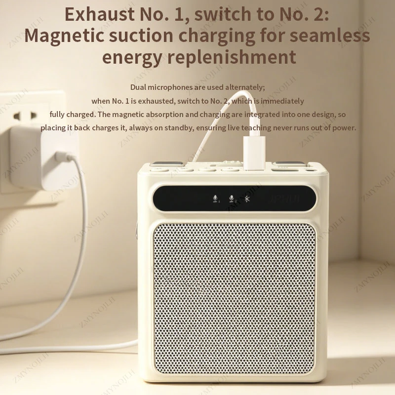 Фото НОВЫЙ портативный Bluetooth-мегафон с микрофоном-клипсой для учителей, для выступлений в классе, пения, живой музыки и прямых трансляций №5