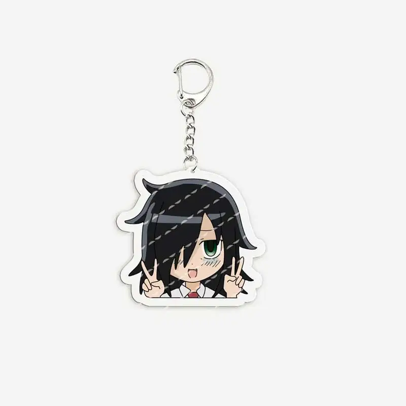 Фото Брелок Watamote Tomoko Kuroki Backrooms для аксессуаров, сумка, акриловый брелок Tomoko Kuroki, брелок-подвеска, цепочки, подарки для фанатов №3