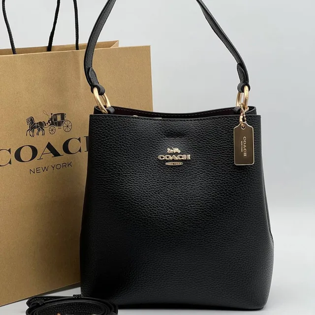 Bag women brand coach leather bag brand coach town bucket bag trend 2023 AliExpress