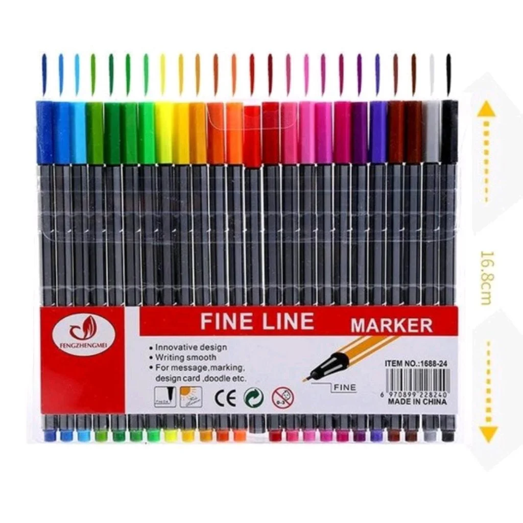 

Cores12/18/24 canetas Fine Line Ponta Fina FINELINER 0,4MM