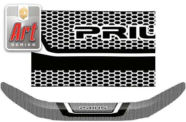 Дефлектор капота Toyota Prius 2015–н.в. Серия &quotArt&quot |
