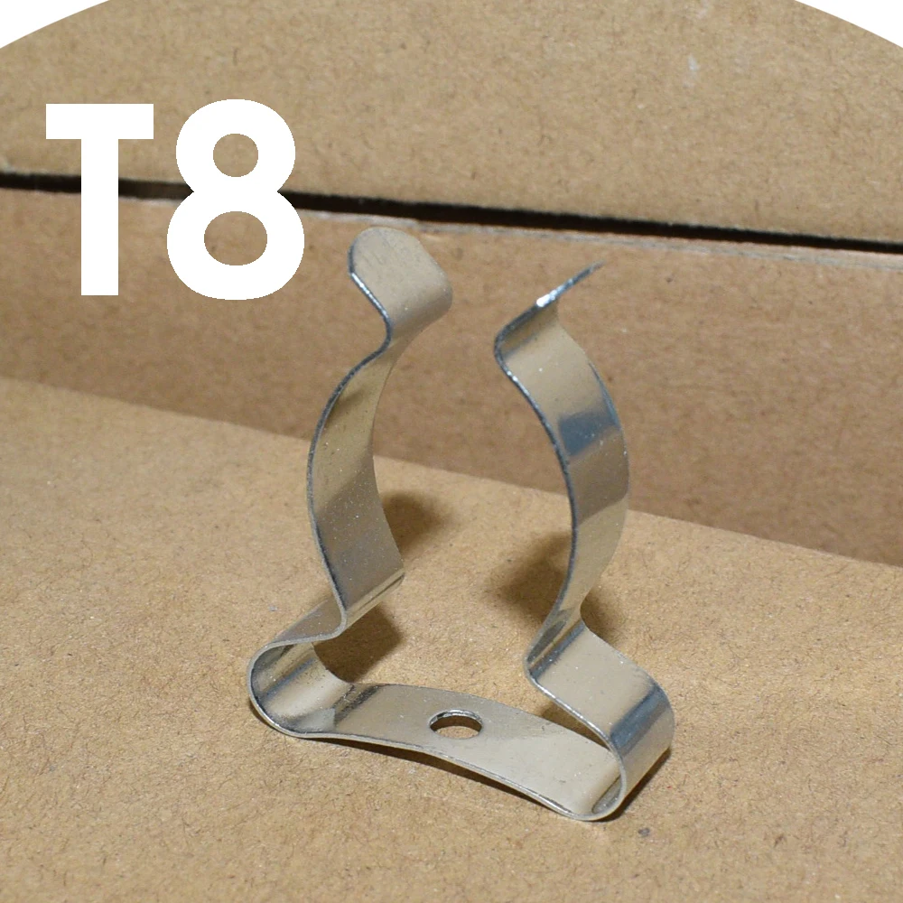 

Высокая пружина T8 T10 T12 U кронштейн флуоресцентная трубка Сменные монтажные аксессуары Пружинные зажимы марганцевая сталь