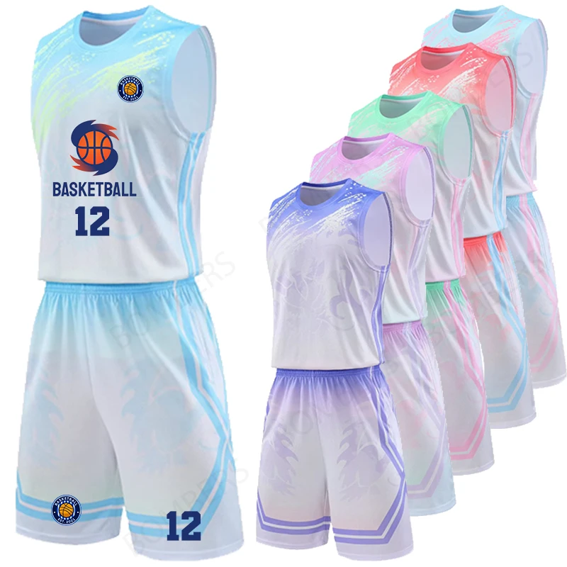 

Трикотажная одежда для взрослых Спортивная Молодежная дышащая спортивная баскетбольная одежда для тренировок на заказ, Женская дышащая футболка