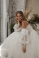 a line sweetheart hy421 wedding dress for women floor length lace appliques backless elegant bridal gowns vestidos de novia