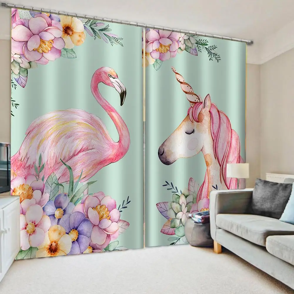 

3D Custom Size Beautiful Scenery Fish Thin/ Thicken Living Room Bedroom Decorative Kitchen Curtains Drapes Home Decor Dropship