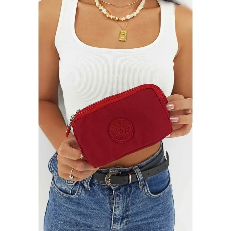 ÇLK Accessories Бумажник из ткани Киплинга с тремя отделениями Красный TRCUZDAN571A