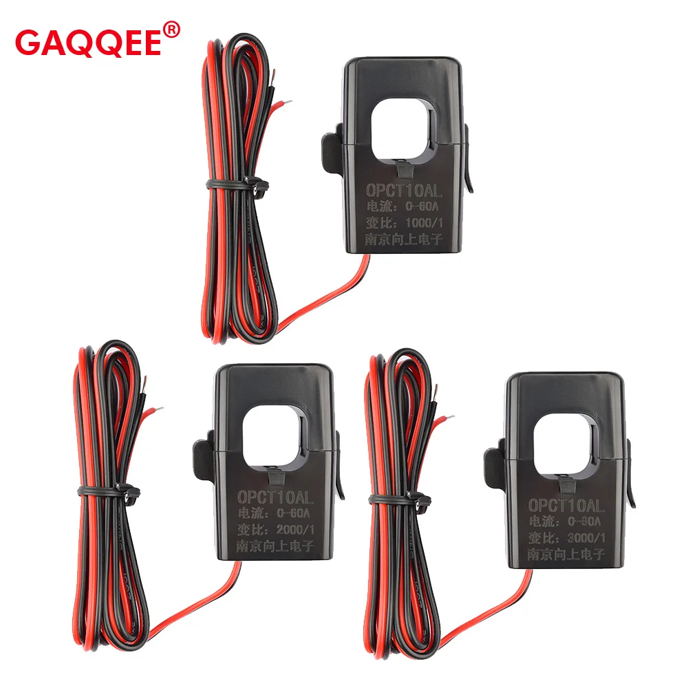 

Opct10al 0-60A Portable Transformer Open and Close Type Miniature Split Core Current Clamp Ferrite Cores Clamp Current Sensor