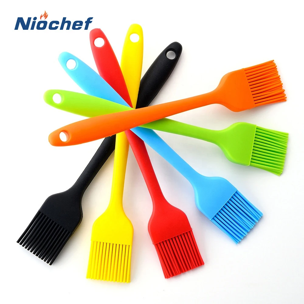 

Colorful Silicone BBQ Oil Brush Barbecue Basting Brushes Kitchen Baking Tool Cleaning Brush Outdoor Cooking Barbecue Accessories