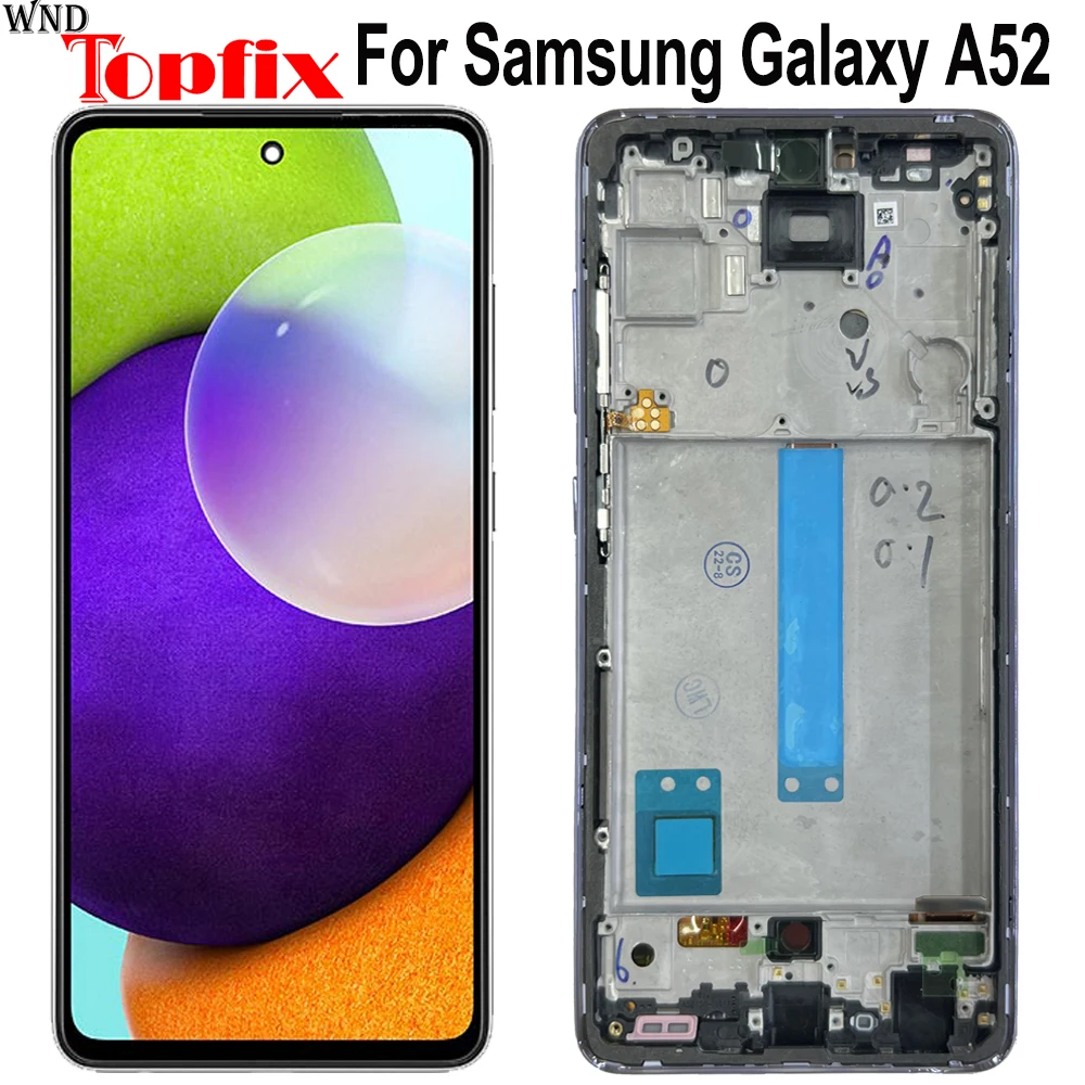 

ЖК-дисплей 6,5 дюйма для Samsung Galaxy A52, сенсорный экран с цифровым преобразователем в сборе для Samsung SM-A525F/DS ,SM-A525M/DS LCD
