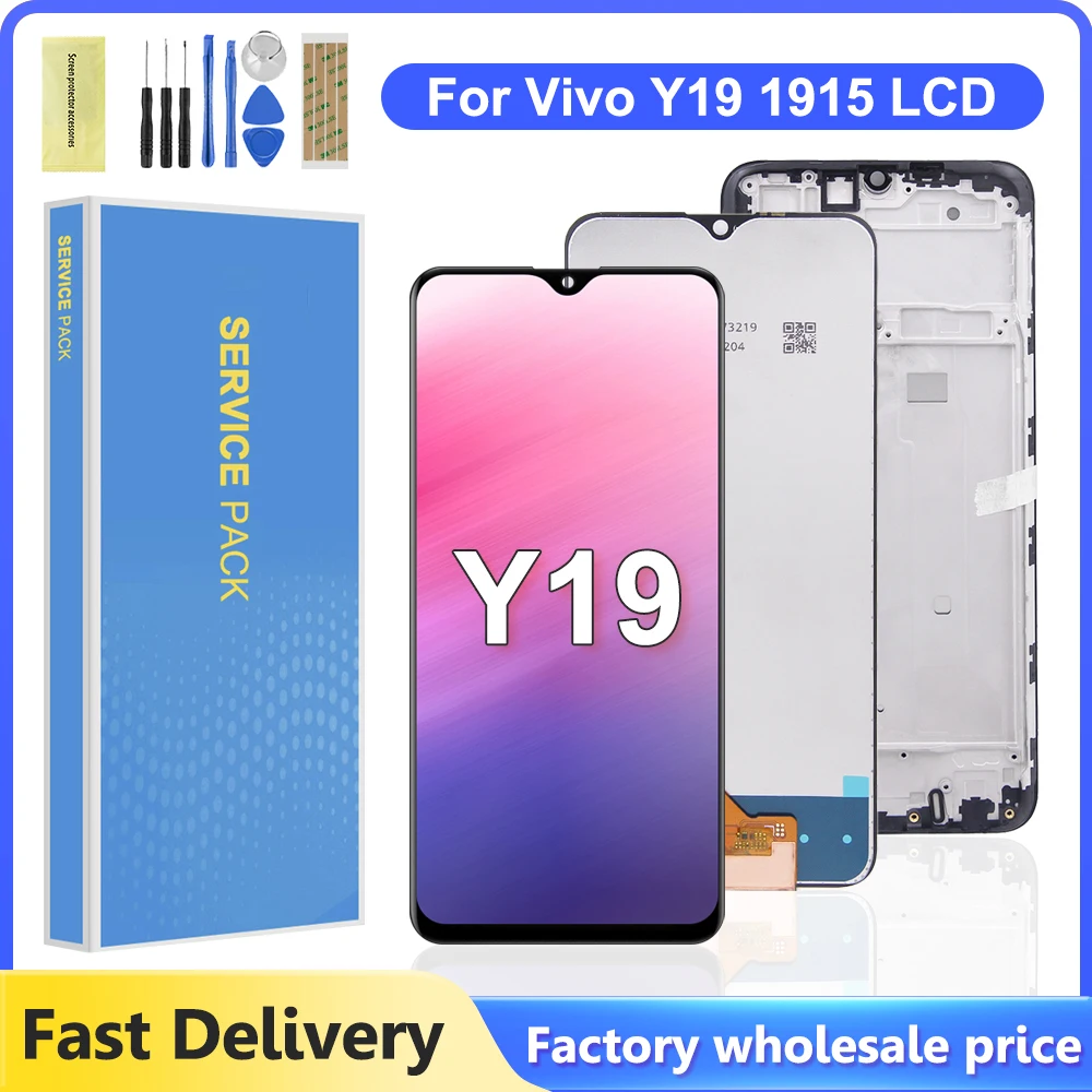 Дисплей 6 53 дюйма для Vivo Y19 ЖК-дисплей замены смартфона 1915 экран с рамкой