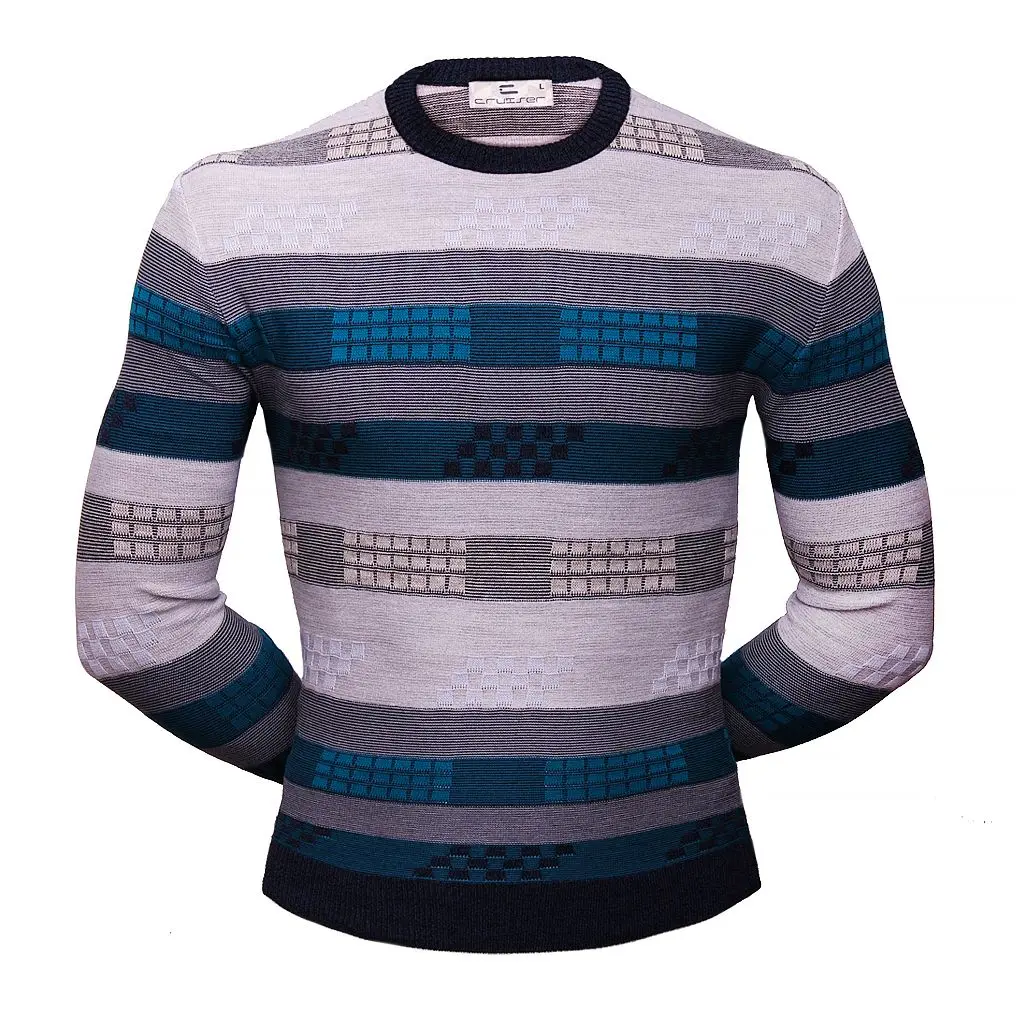 Тонкий яркий красочный нарядный джемпер с круглым воротом свитер в подарок много