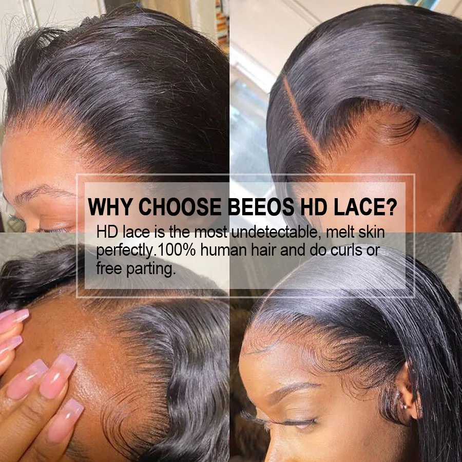 36in Body Wave 13*6 Skinlike Real HD Lace Frontal Wig Pre plucked 13x4 HD Lace Full Front Human Hair Wigs For Women Brazilian