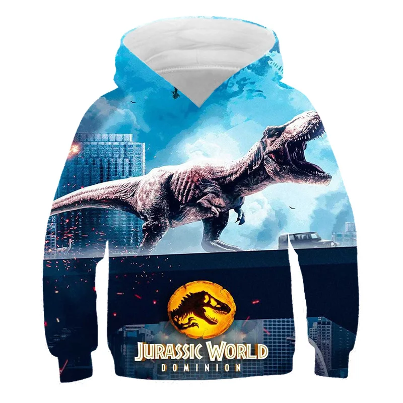 

2022 Cartoon Sweatshirts For Children Jurassic World Dominion Sweatshirt Christmas Tops For Boys Kids Baby Boy Hoodies Clothes