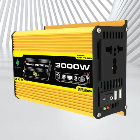 DC 12 В к AC 110/220 В Интеллектуальный инвертор питания Двойной USB Автомобильный интеллектуальный инвертор 3000 Вт Цифровой инвертор питания для RV Caravan