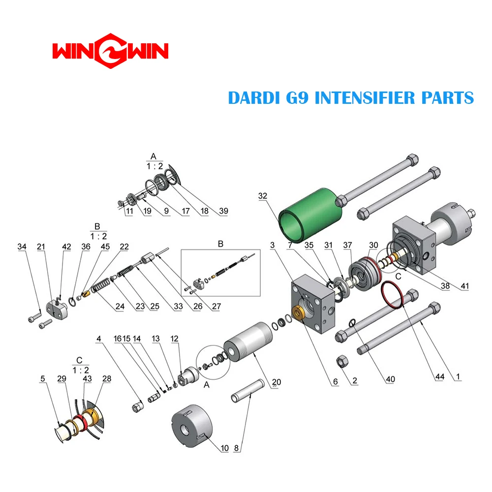 

Dardi Water Jet High Pressure Inlet Poppet 510000351 for Waterjet Intensifier Pump