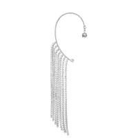 long diamond studded tassel earrings eometric c shaped non perforated ear ornaments