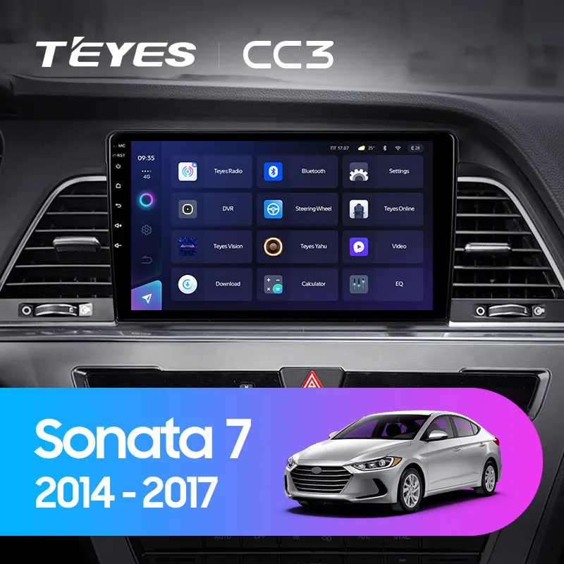 TEYES CC3 Штатная магнитола For Хендай Соната 7 LF Hyundai Sonata 2014 - 2017 до 8-ЯДЕР 6 + 128ГБ 27EQ DSP