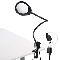 127mm diam 48 led 10x magnifying glass for reading soldering station phone with led light stand illuminated magnifier