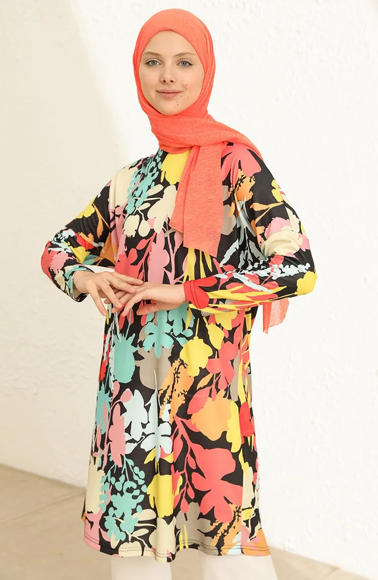 

New Fashion Patterned Bat Sleeve Tunic Hijab Abaya Long Dress Muslim Hijab Women Luxury Stylish Elegant High Quality Kaftan Free