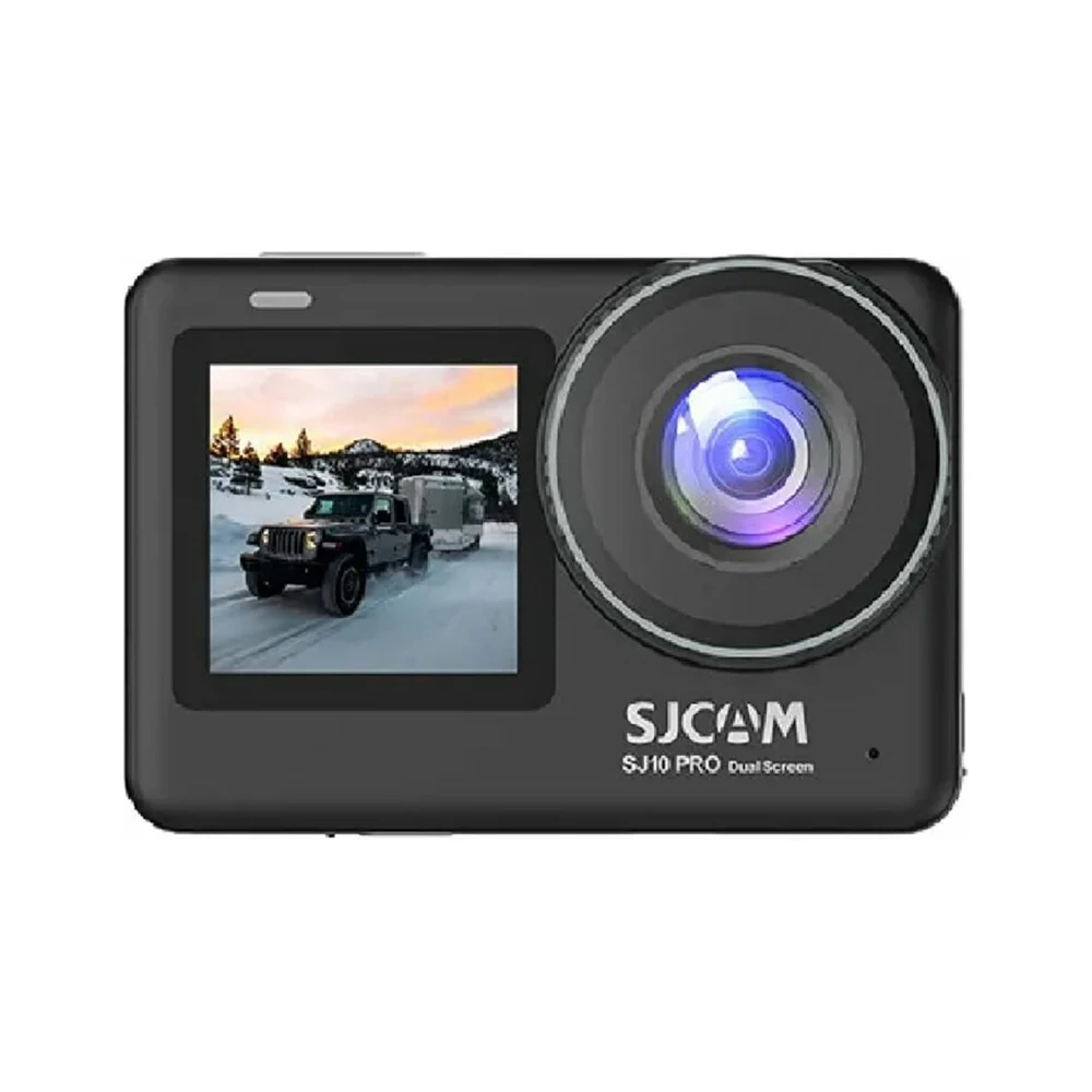 SJCam SJ10 Pro Dual Screen черная с креплением, цифровым стабилизатором, водонепроницаемая 4K Ultra HD