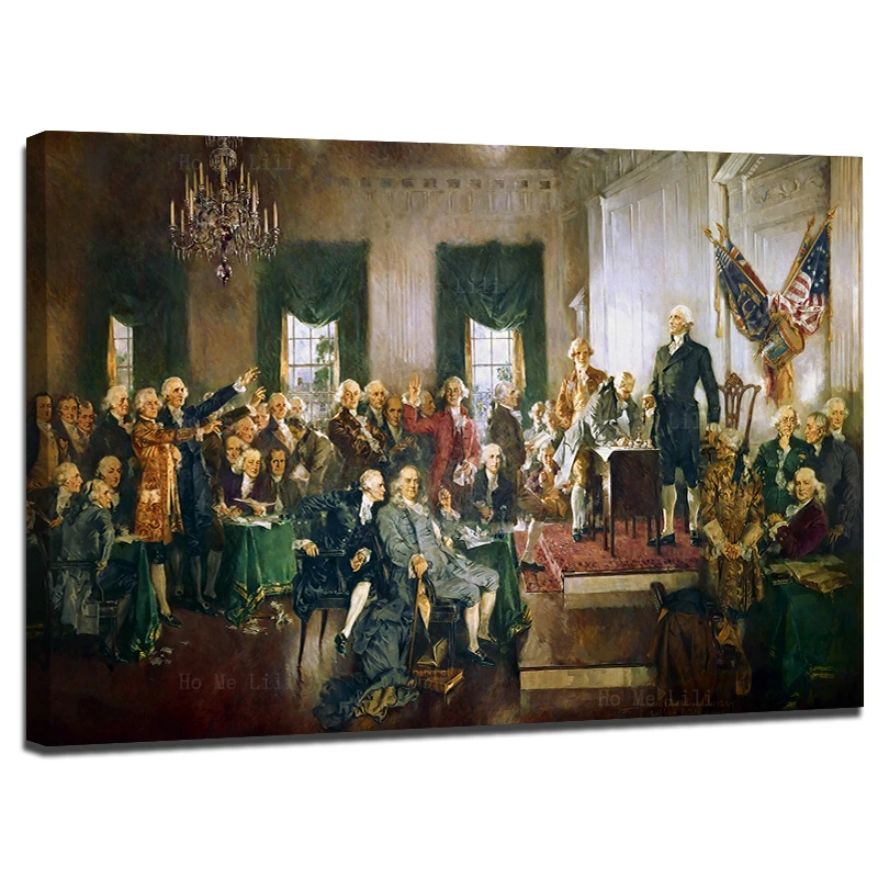 

Scene At The Signing Of The Constitution Of The United States The World Classic Canvas Wall Art By Ho Me Lili For Home Decor