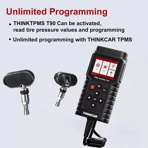 V1.35 ThinkCar TP T90 Pro Инструмент для активации TPMS Инструмент для датчика давления в шинах OBD2 Автомобильный диагностический программатор кодов неисправностей PK Thinkcar G2