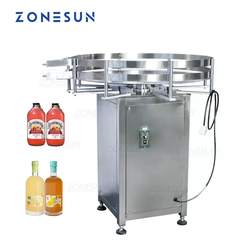 

ZONESUN Автоматическая Вращающаяся круглая машина для сбора бутылок, сортировки и упаковки продуктов, вращающаяся машина для наполнения, закупорки, этикеток