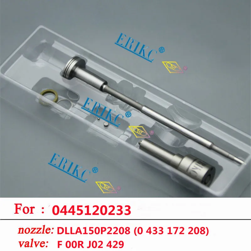 

ERIKC Common Rail Injector Overhaul Kits 0445120233 Nozzle DLLA150P2208 (0 433 172 208) Vave F 00R J02 429 For YuChai