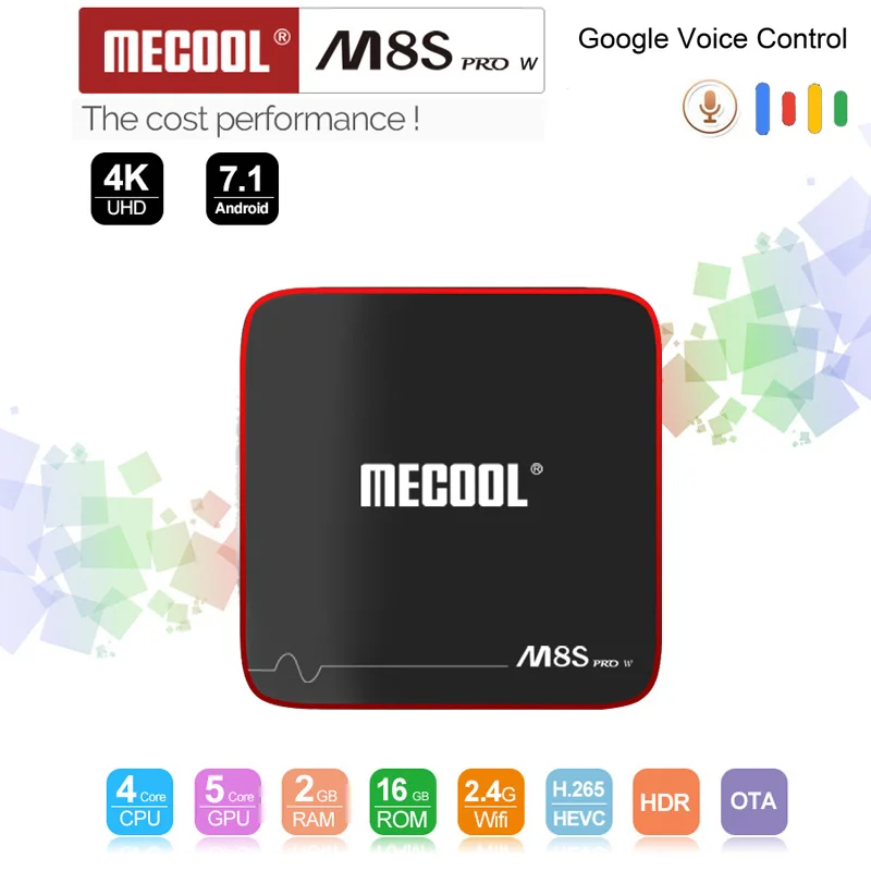 

Mecool M8S PRO W Amlogic S905W Quad core 2GB/16GB 2.4G WiFi Google Voice Control Remote Support OTA smart tv box