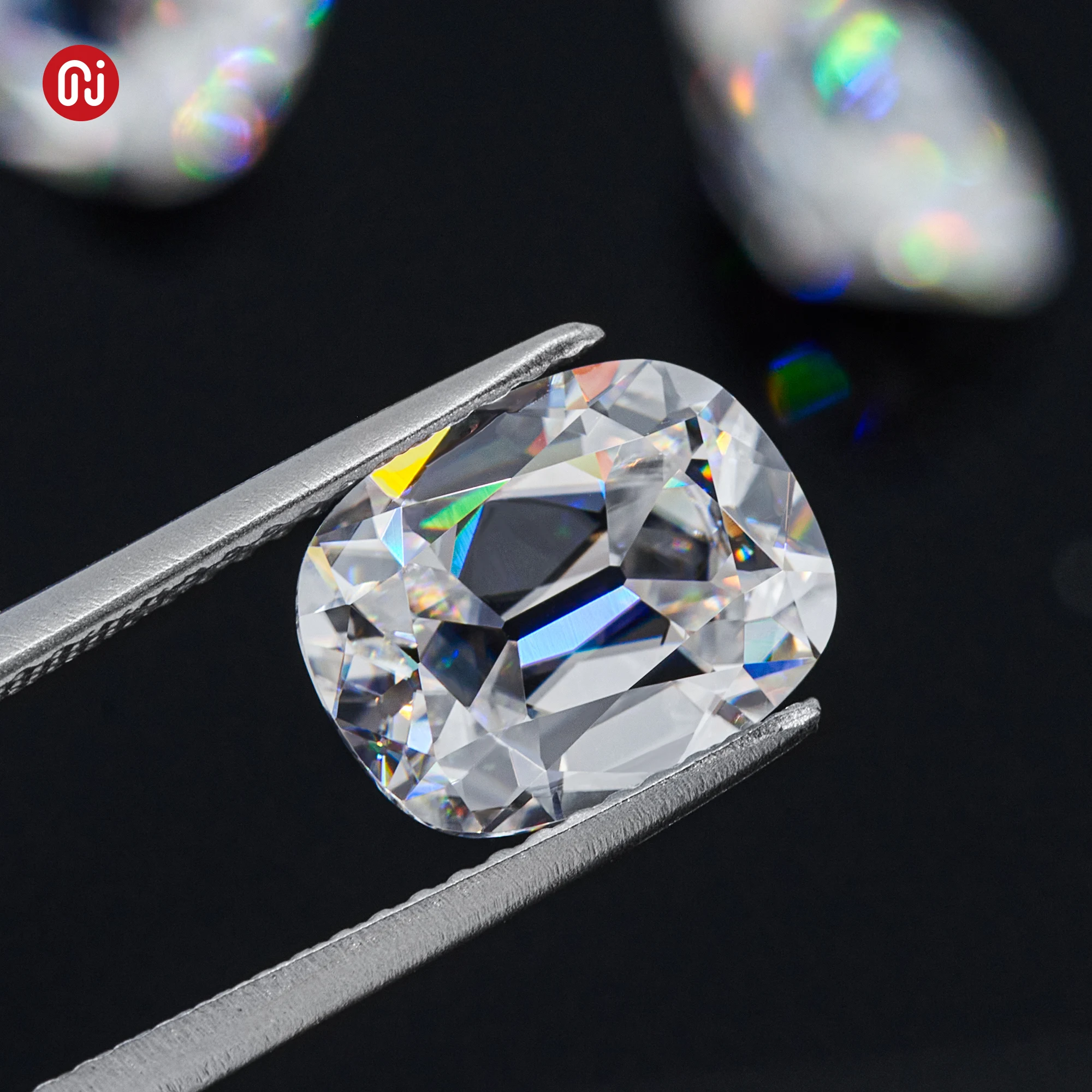 GIGAJEWE Moissanite Old Mine Прямоугольная подушка белый D VVS1 Премиум драгоценные камни