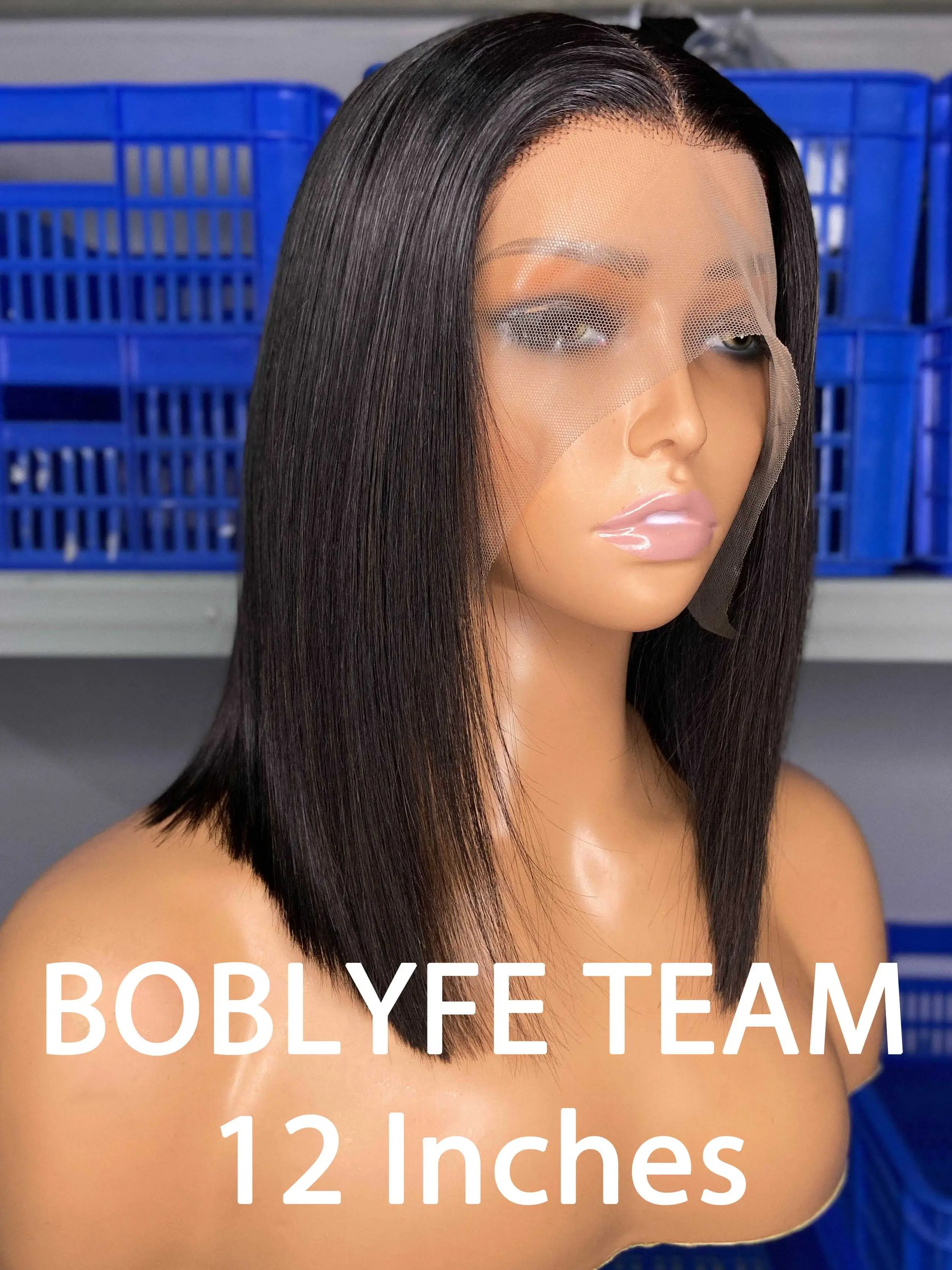 T Part Lace Short Bob Wig Brazilian Straight Wig 13x1 Human Hair Wigs for Black Women Pre Plucked Remy Lace Part Wigs