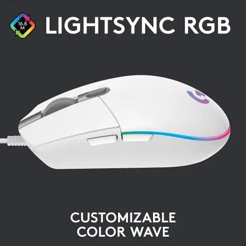 Высокоскоростная проводная мышь Logitech Gaming Mouse G102 LIGHTSYNC RGB с несколькими