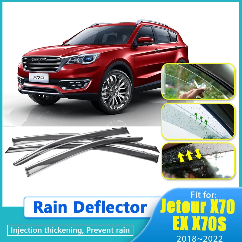 

Дефлектор от дождя для Jetour X70 EX X70S 2018 2019 2020 2021 2022 оконный Солнцезащитный козырек автомобиля Защита от дождя Chuvento Windabweiser