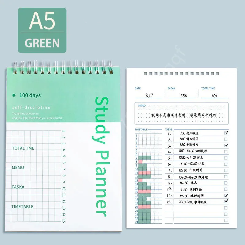 

Блокнот Формата А5 На Спирали, Журнал, Планировщик Целей, Ежедневное Расписание, Планировщик Мечтаний, Обложка Из Полипора