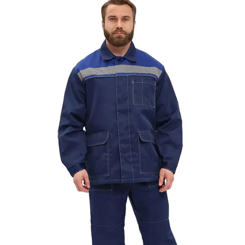Костюм &quotУДАРНИК&quot куртка/брюки Т.СИНИЙ/ВАСИЛЁК спецодежда строительная роба