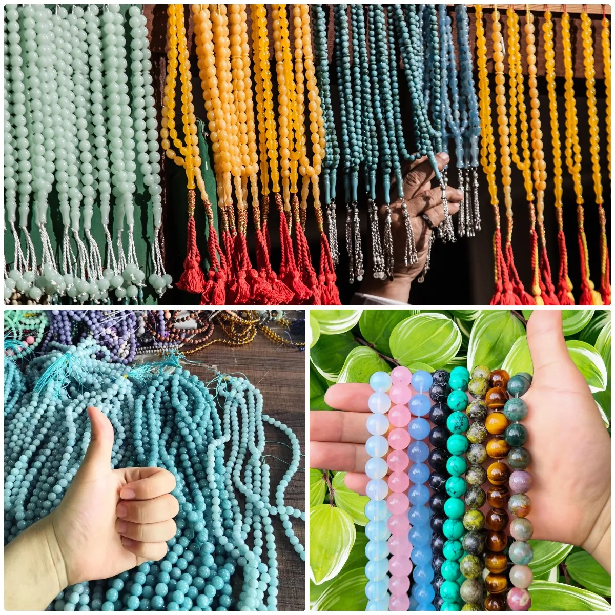 Бусины из натурального камня синий тигровый глаз агат бирюза розовый кварц