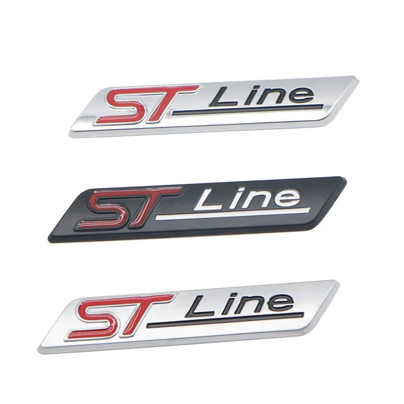 (Buy one get one free) ST Line Emblem Badge Car Stickers For Ford Focus 2 3 4 Kuga Edge Mondeo Fusion Ecosport Fiesta