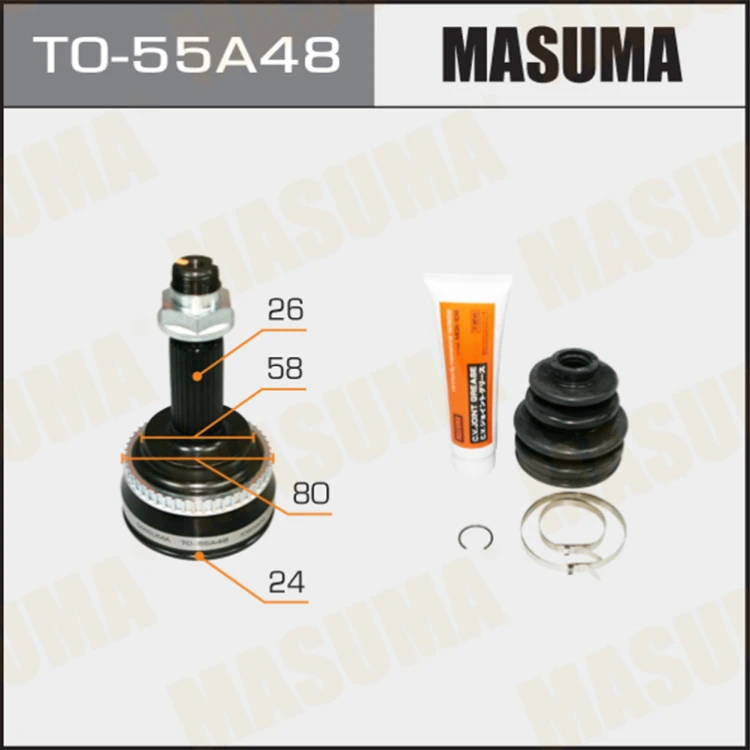 ШРУС Masuma наружный 24x58x26x48мм арт. TO-55A48
