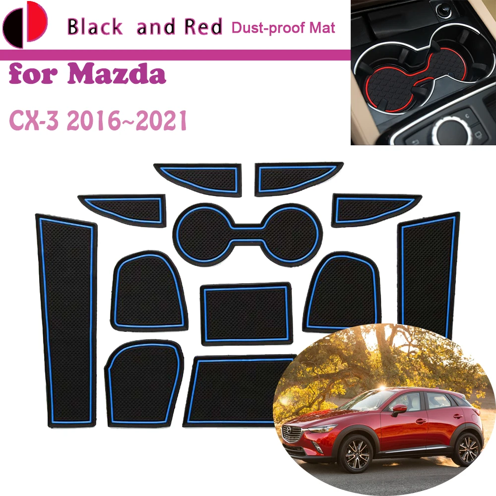 Резиновый дверной коврик с желобом для Mazda CX-3 CX3 CX 3 2016 ~ 2021 2017 2018 подушка слот