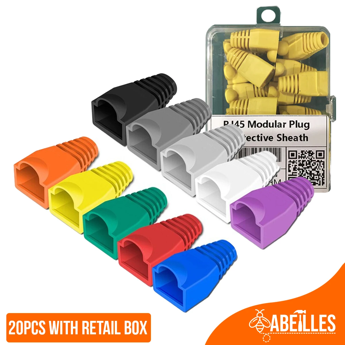 20 шт. защитная оболочка RJ45 с ПП розничной коробкой