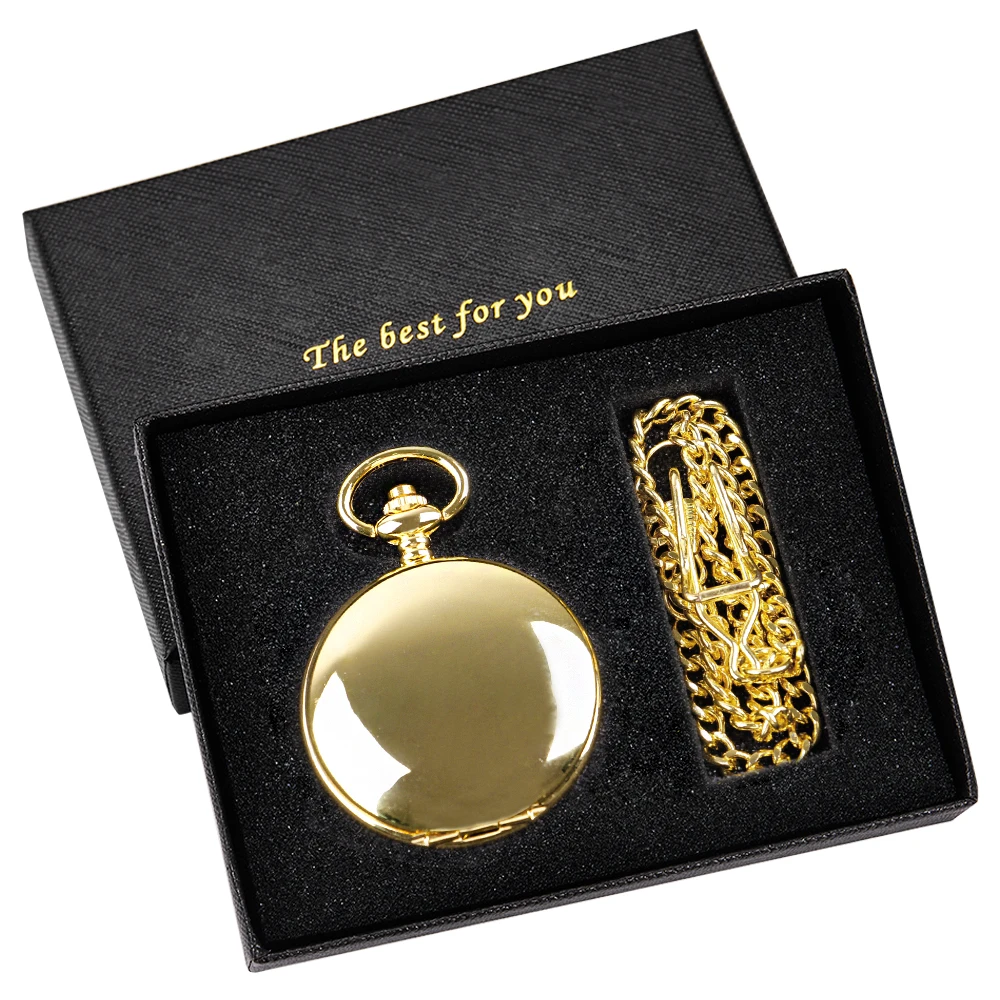 Flap 2 Sides Open Case White Dial Necklace Clock Mens Women Mechanical Pocket Watches Timepiece Anniversary Gift With Box