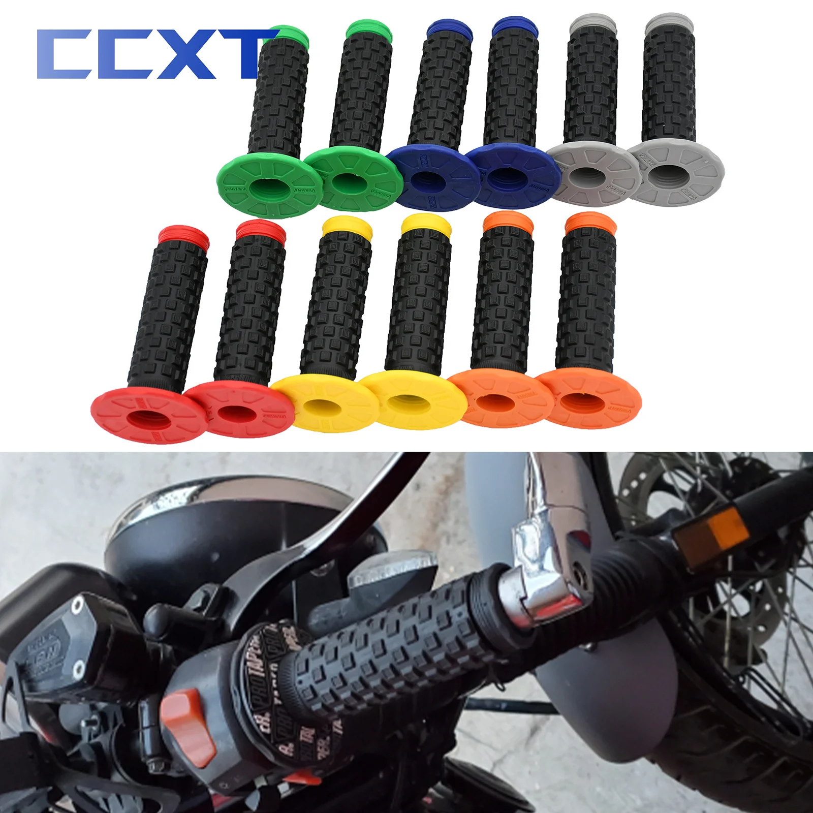 

Motorcycle 22mm 7/8" Handle Universal Grip Rubber Gel Handlebar Grips Hand Grips For ATV KTM Honda Yamaha Kawasaki Universal