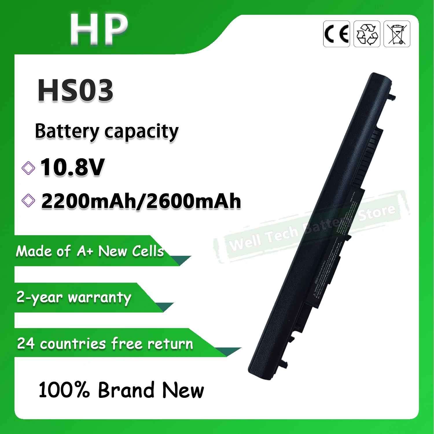 HS03 Аккумулятор для ноутбука HP 240 G4 245 246 250 255 256 серии 14 14g 15 15g