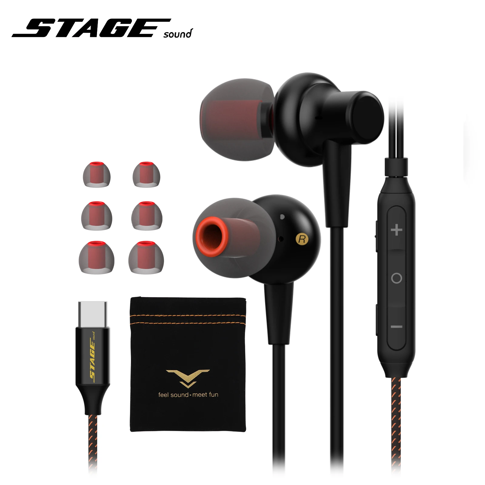Стереонаушники StageSound с USB C наушники супер басами и объемным звучанием 7 1 стерео