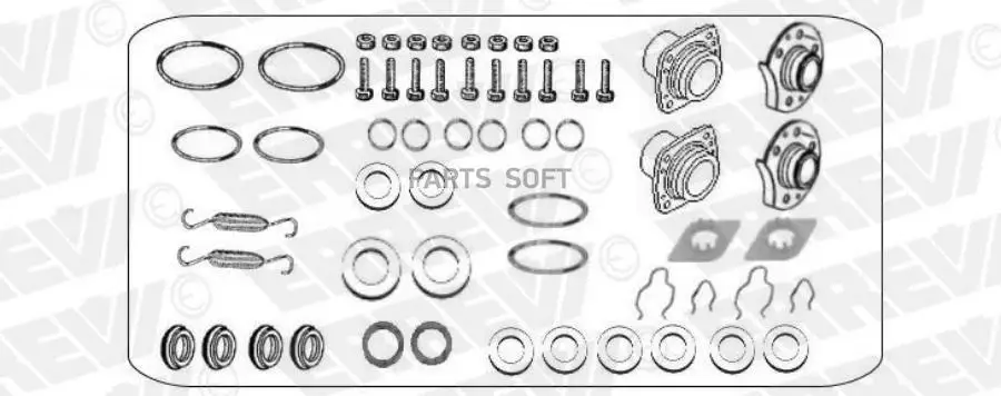 ERREVI 711790 Р к торм вала на ось полн опоры пыльн стопора пруж кольца монт т