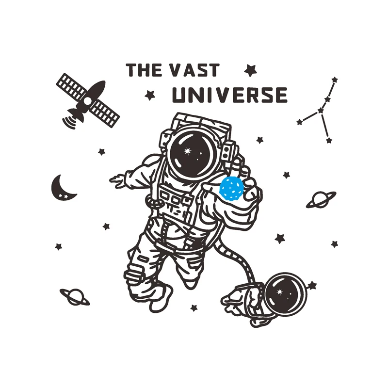 

Space Astronaut Wall Decal Decoration 3D Acrylic Sticker Children's Room Boys' Bedroom Decoration