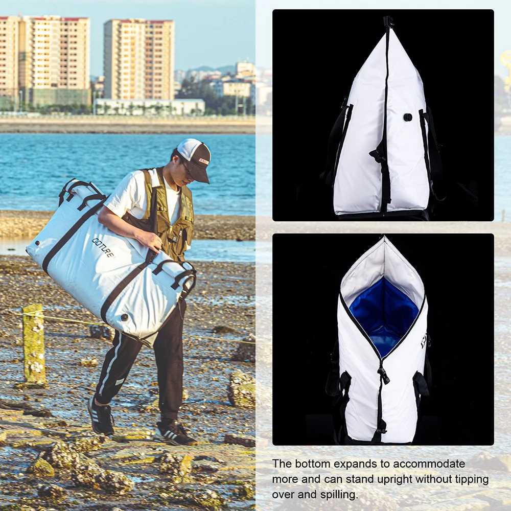 Goture Insulated Fishing Cooler Bag Outdoor Fishing Bag Waterproof Marine Freezer Bag Large Capacity Fishing Tackle Bag enlarge