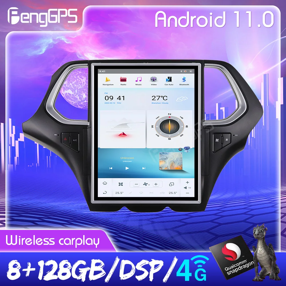 

8+128GB Tesla Screen Style Car Radio For GAC Trumpchi GS4 Android 11.0 Auto Stereo Multimedia Player GPS Navigation Head Unit